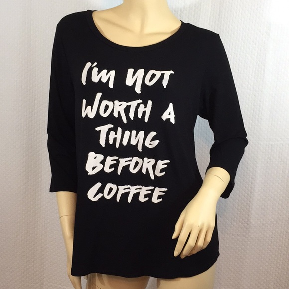 “I’m not worth a thing before Coffee” Shirt! - Picture 1 of 6